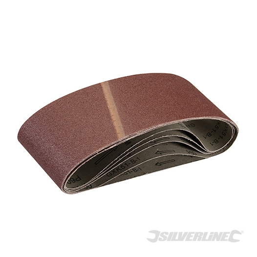 Silverline - Bandes abrasives 100 x 610 mm, 5 pcs - Grain 60