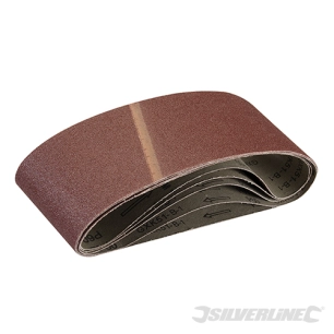 Silverline - Bandes abrasives 100 x 610 mm, 5 pcs - Grain 60