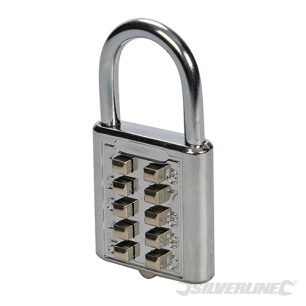 Silverline - Cadenas à combinaison 10 chiffres - 38 mm