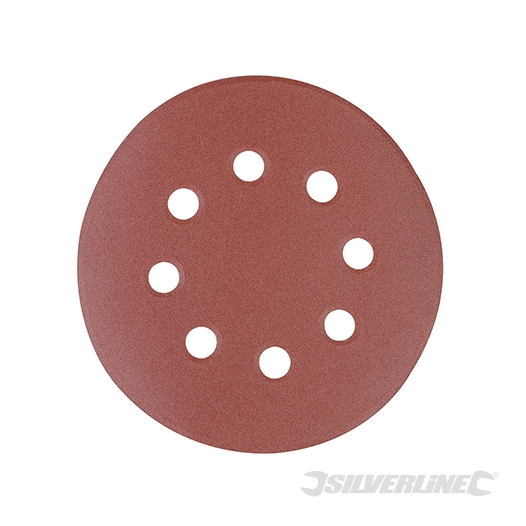 Silverline - 10 disques abrasifs perforés auto-agrippants 125 mm - Grain 240