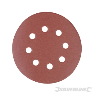 Silverline - 10 disques abrasifs perforés auto-agrippants 125 mm - Grain 240