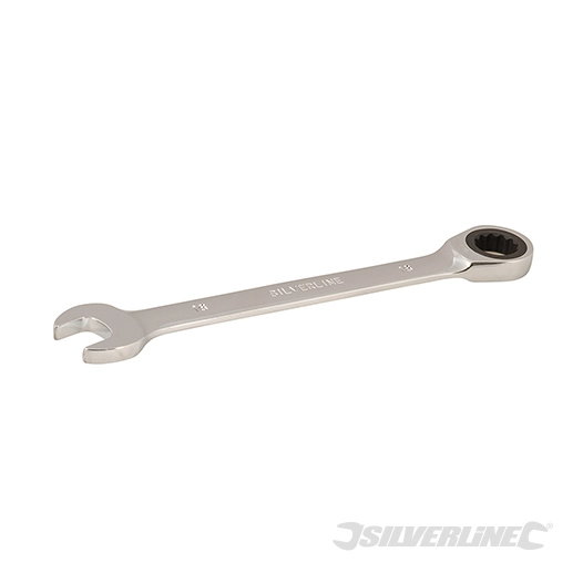 Silverline - Clé mixte à cliquet et tête droite - 16 mm