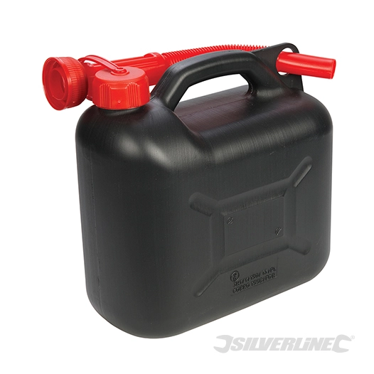 Silverline - Bidon à carburant plastique 5 L - Noir