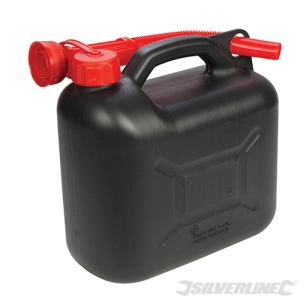 Silverline - Bidon à carburant plastique 5 L - Noir