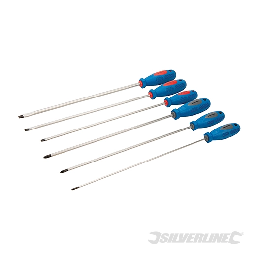 Silverline - Tournevis extra-longs, 6 pcs - 6 pcs