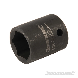 Silverline - Douille impact métrique 1/2'' avec entraînement à 6 pointes - 22 mm