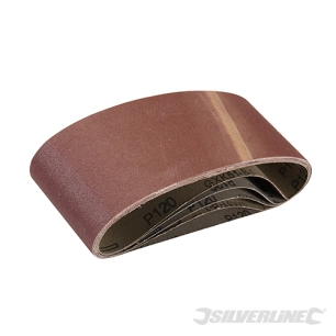 Silverline - Bandes abrasives 75 x 457 mm, 5 pcs - Grain 120
