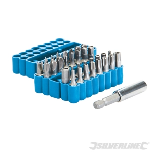 Silverline - Embouts de sécurité, 33 pcs - 25 mm