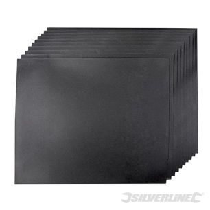 Silverline - Feuilles abrasives pour ponçage à sec ou humide, 10 pcs - Grain 1200