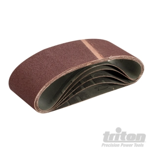 Triton - Bandes abrasives 75 x 533 mm, lot de 5 - Grain 60