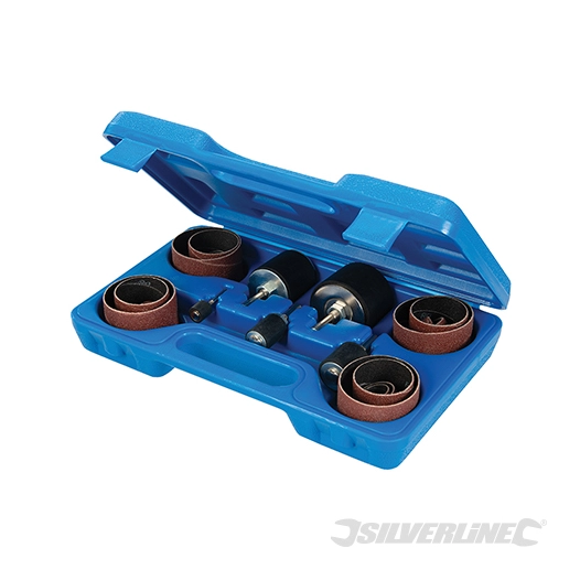 Silverline - Accessoires de ponçage au tambour, coffret 25 pcs - Grain 80