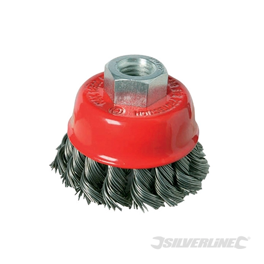 Silverline - Brosse boisseau à fils d'acier torsadés - 65 mm