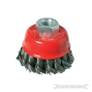 Silverline - Brosse boisseau à fils d'acier torsadés - 65 mm