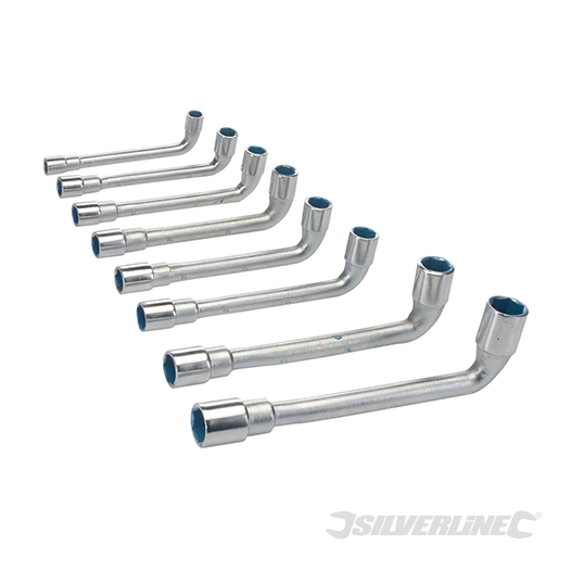 Silverline - Clés à pipe, 8 pcs - 8 - 19 mm