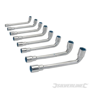 Silverline - Clés à pipe, 8 pcs - 8 - 19 mm