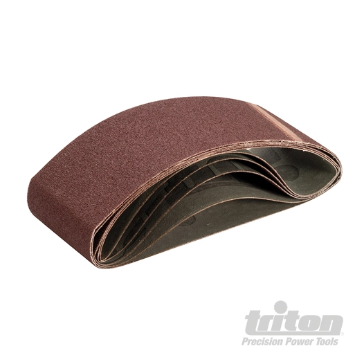 Triton - Bandes abrasives 75 x 533 mm, lot de 5 - Grain 80