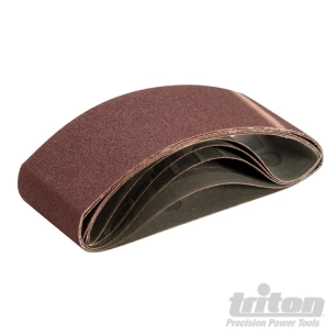 Triton - Bandes abrasives 75 x 533 mm, lot de 5 - Grain 80