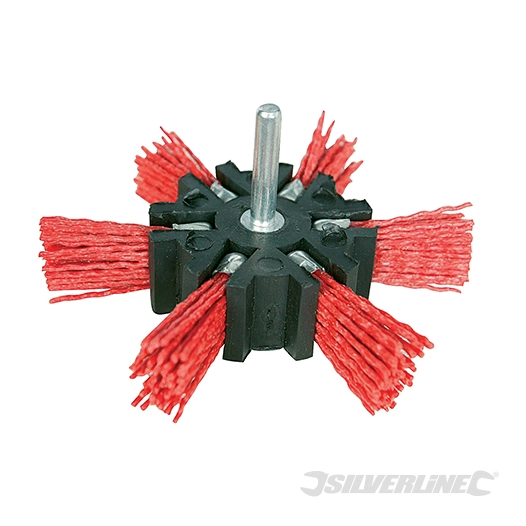 Silverline - Brosse éventail nylon - 100 mm, grain grossier