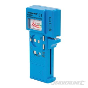 Silverline - Testeur de piles, fusibles et ampoules - 1,5 V - 9 V