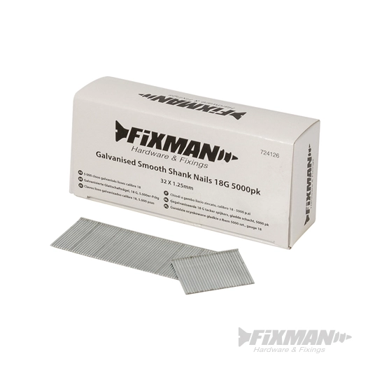Fixman - 5 000 clous galvanisés lisses calibre 18 - 32 x 1,25 mm