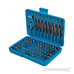 Silverline - Embouts de sécurité, coffret 98 pcs - 6 pans 1/4''
