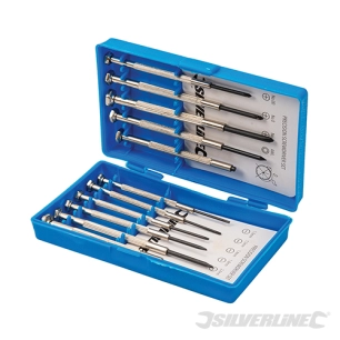 Silverline - Tournevis de bijoutier, coffret 11 pcs - 11 pcs