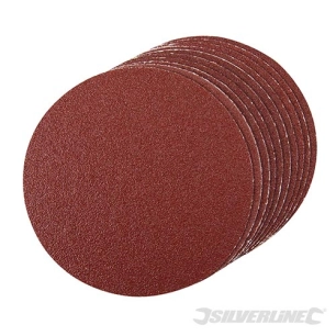 Silverline - Disques abrasifs autocollants 150 mm, 10 pcs - Grain 60