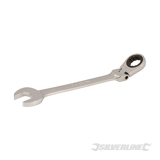 Silverline - Clé mixte à cliquet et à tête inclinable - 30 mm