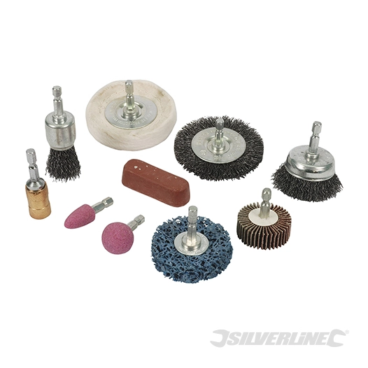 Silverline - Accessoires de nettoyage et polissage, 10 pcs - 6 mm