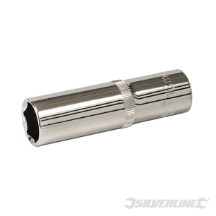 Silverline - Douille métrique profonde 1/2'' avec entraînement à 6 pointes - 16 mm