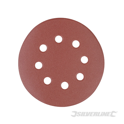 Silverline - 10 disques abrasifs perforés auto-agrippants 125 mm - Grain 40