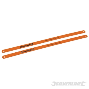Silverline - Lames au cobalt pour scie à métaux, 2 pcs - 24 dents par pouce