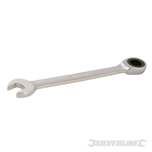 Silverline - Clé mixte à cliquet et tête droite - 14 mm