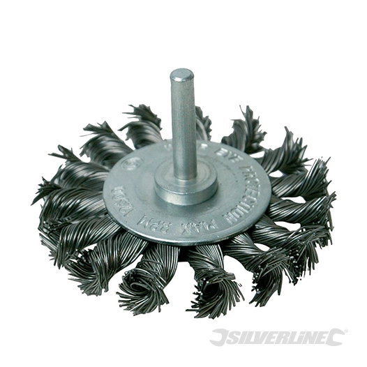 Silverline - Roue à fils d'acier torsadés - 75 mm
