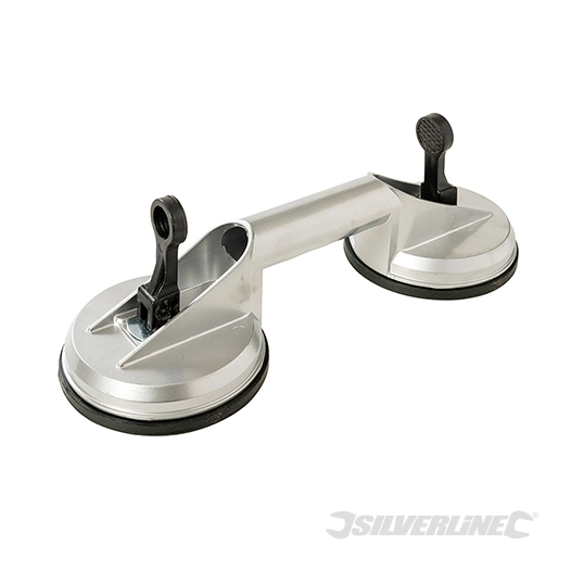 Silverline - Ventouse en aluminium - 100 kg, double