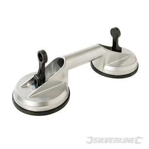 Silverline - Ventouse en aluminium - 100 kg, double