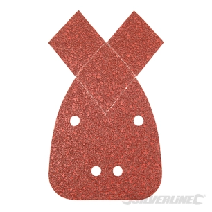 Silverline - Feuilles abrasives auto-agrippantes 140 mm à 2 pointes, 10 pcs - Grain 120