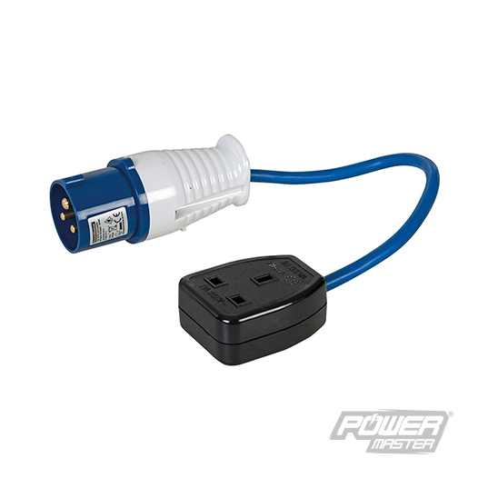Powermaster - Adaptateur/convertisseur 16 A - 13 A - Fiche 16 A - Prise 13 A