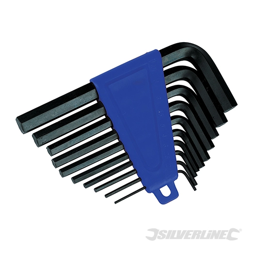 Silverline - Clés hexagonales, 10 pcs - 1/16'' - 3/8''