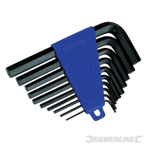 Silverline - Clés hexagonales, 10 pcs - 1/16'' - 3/8''