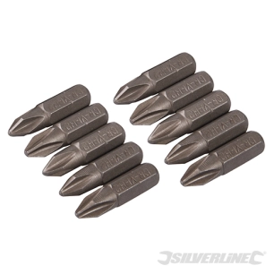 Silverline - 10 embouts Phillips chrome-vanadium - PH2