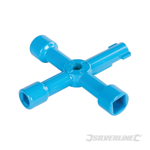 Silverline - Clé à 4 branches pour compteurs - 70 mm