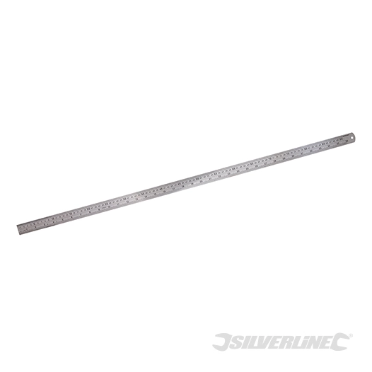 Silverline - Réglet en acier inoxydable - 900 mm