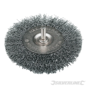 Silverline - Roue à fils d'acier ondulés - 100 mm