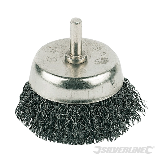Silverline - Brosse boisseau à fils d'acier ondulés - 50 mm