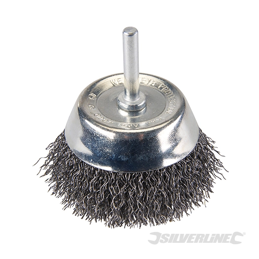 Silverline - Brosse boisseau à fils d'acier ondulés - 75 mm