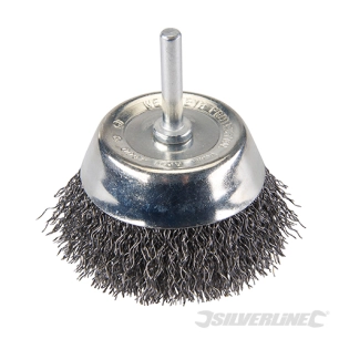 Silverline - Brosse boisseau à fils d'acier ondulés - 75 mm