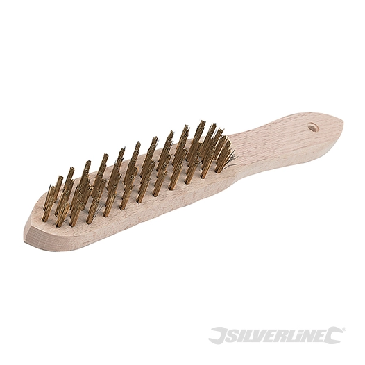 Silverline - Brosse métallique laitonnée - 4 rangs