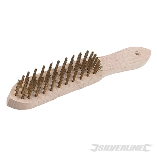 Silverline - Brosse métallique laitonnée - 4 rangs