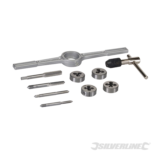 Silverline - Tarauds et filières métriques, 10 pcs - 10 pcs